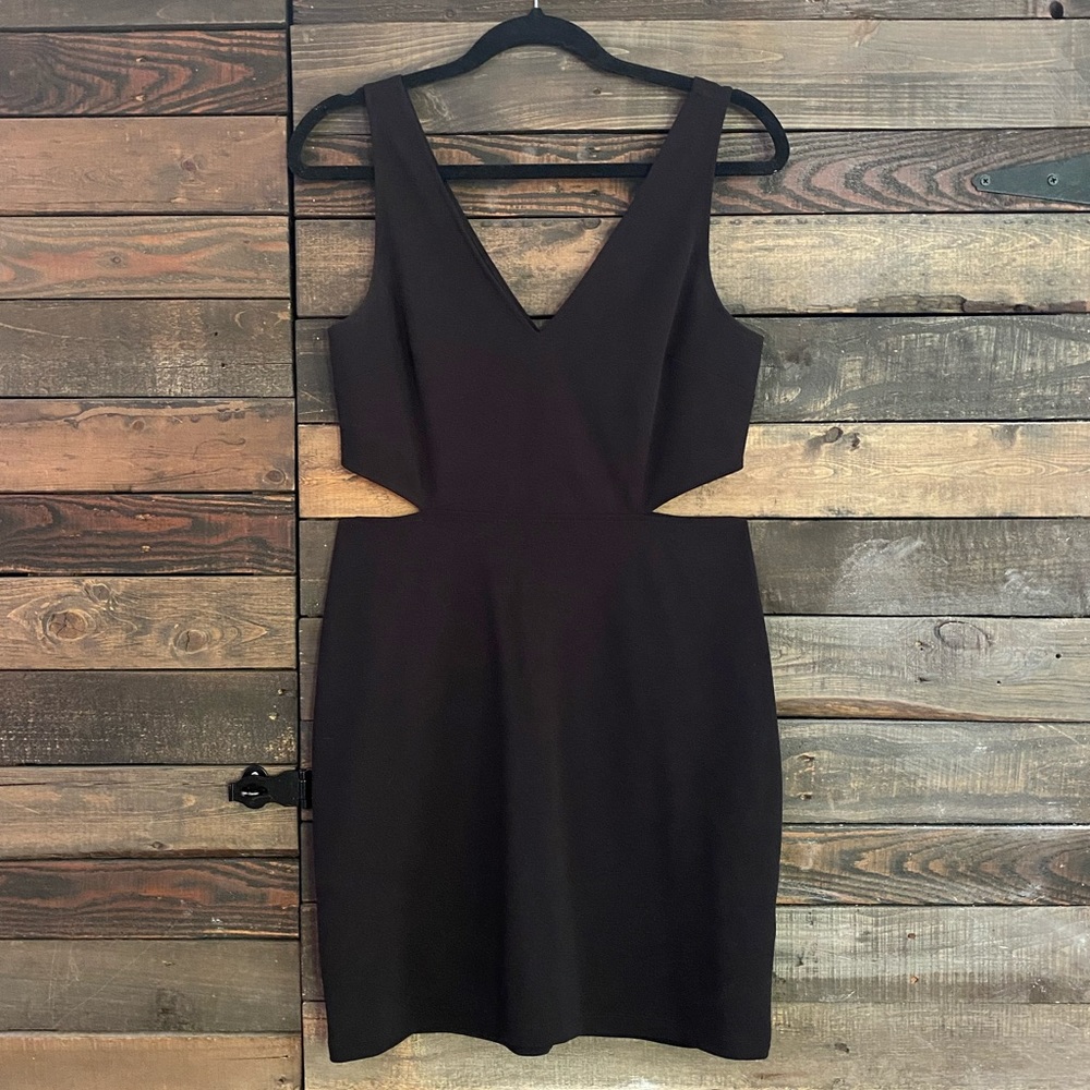 Express little black dress with side cutouts